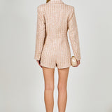 Premium Sequins Tweed Romper