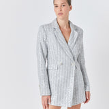 Premium Sequins Tweed Romper