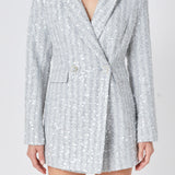 Premium Sequins Tweed Romper