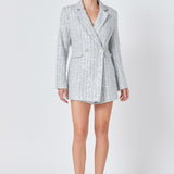 Premium Sequins Tweed Romper