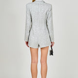 Premium Sequins Tweed Romper
