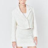Sequins Cropped Blazer