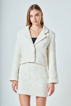 Sequins Cropped Blazer