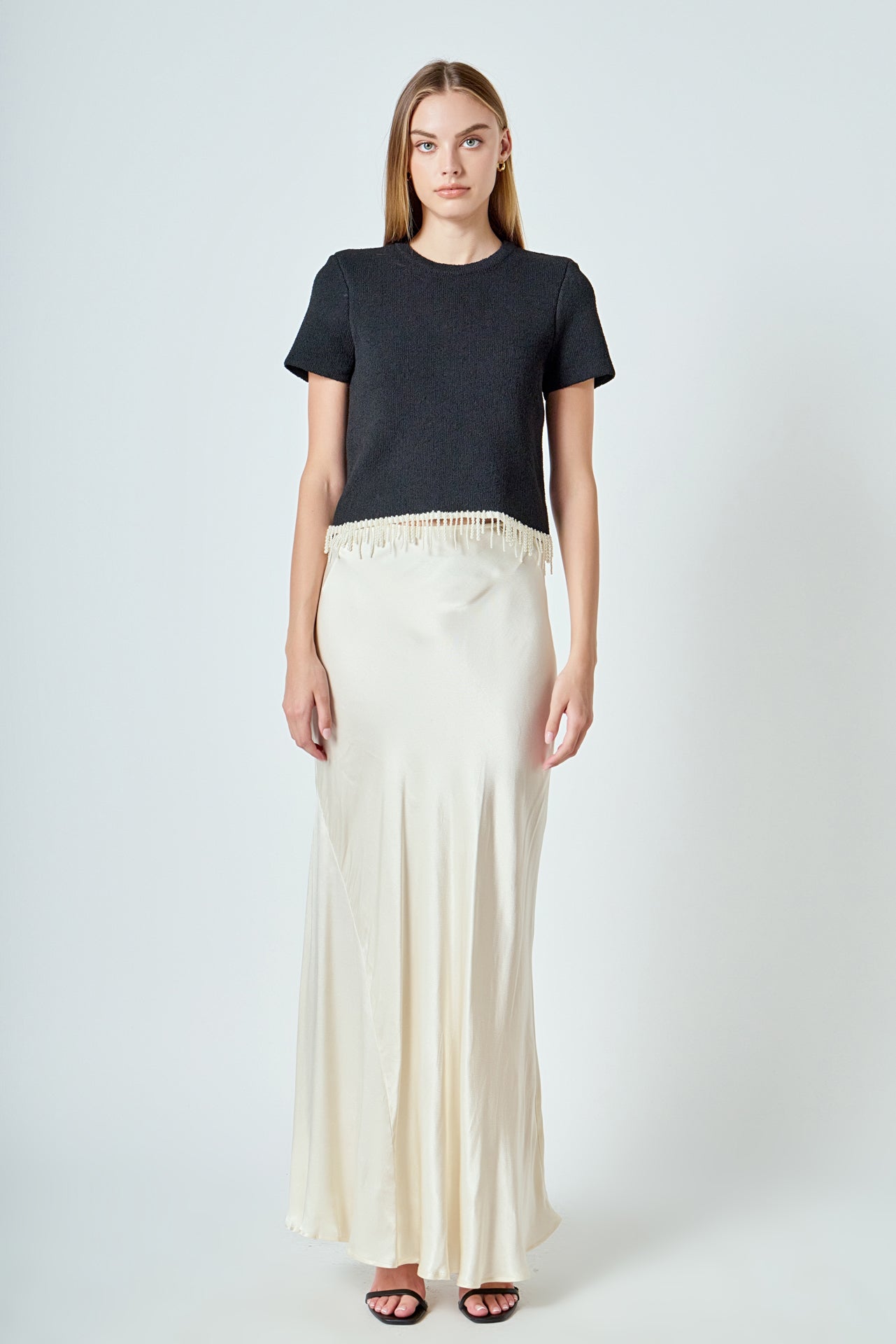 Premium Pearl Trim Knit Top