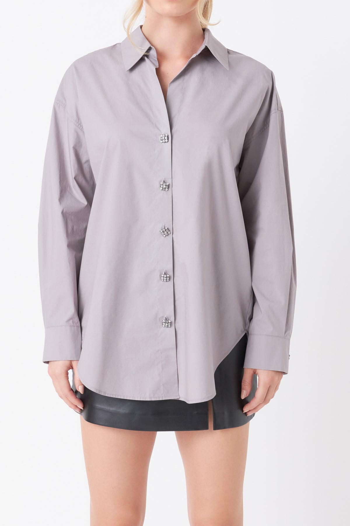 Oversize Button Collared Shirt