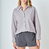 Oversize Button Collared Shirt