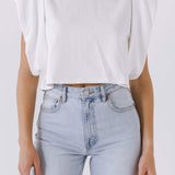 Drop Shoulder Cropped Top