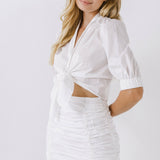 Tied Front Cropped Top
