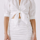Tied Front Cropped Top