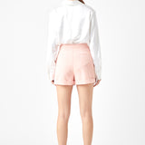 Color Block High-Waisted Shorts