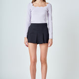 Scallop Detail Long Sleeve Sweater