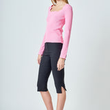 Scallop Detail Long Sleeve Sweater
