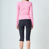 Scallop Detail Long Sleeve Sweater