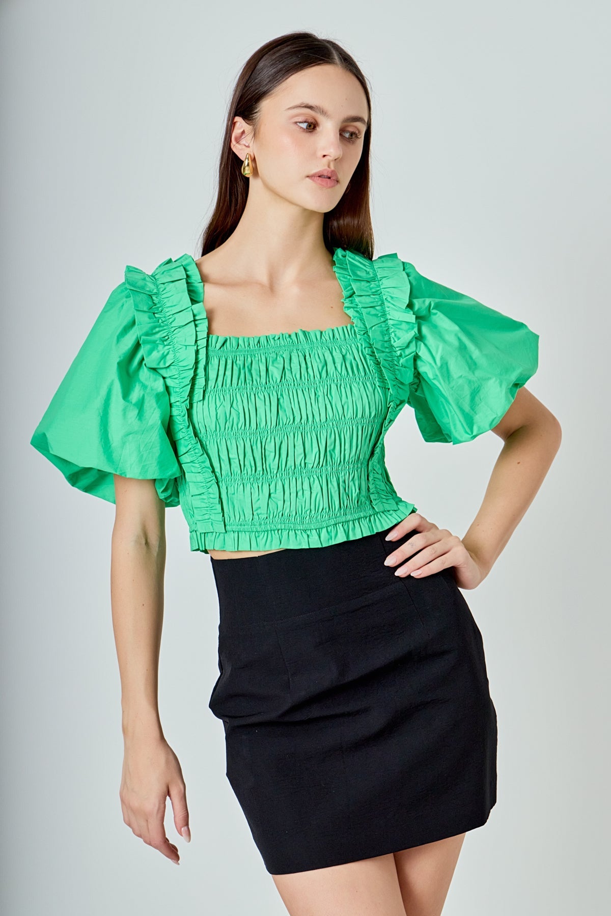 Smocked Puff Sleeve Top – Endless Rose