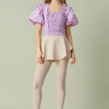 Smocked Puff Sleeve Top
