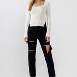 Fitted Long Sleeve Sweater