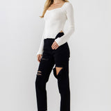Fitted Long Sleeve Sweater