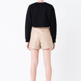 Pockets Detail Cropped Sweatshirt