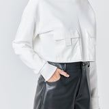 Pockets Detail Cropped Sweatshirt