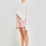 Linen Shorts with Contrast Strap