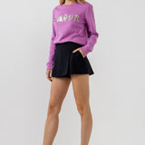 Sequins & Beads Letter Sweatshirt