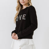 Beads Lettering Sweatshirt