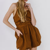 Shirred Blouson Romper