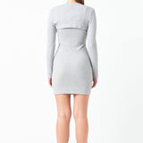 Knit Top with Knit Mini Dress