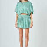 Sequins Blouson Shorts