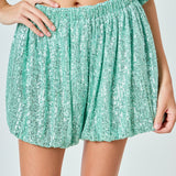 Sequins Blouson Shorts