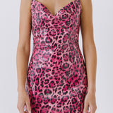 Leopard Sequin Mini Dress