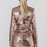 Sequin Double-Breasted Blazer