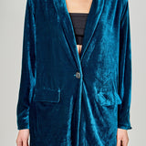 Velvet Loose Fit Blazer