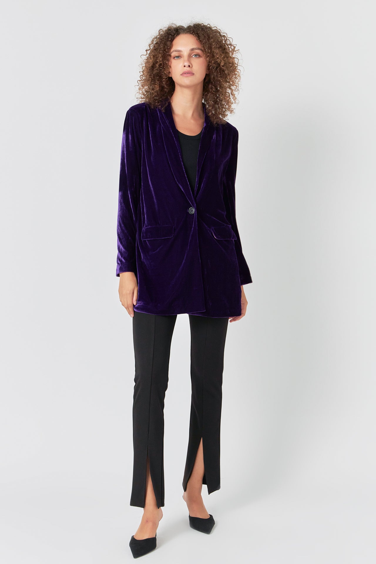 Velvet Loose Fit Blazer