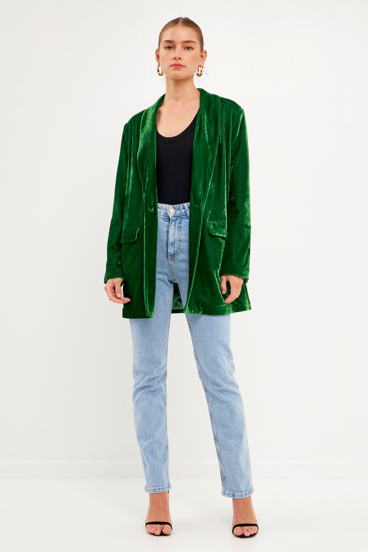 Velvet Loose Fit Blazer