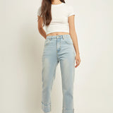 Turn Over Hem Regular Fit Jeans