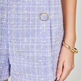 High Waist Tweed Shorts