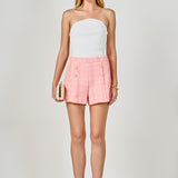 High Waist Tweed Shorts