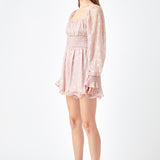 Foiled Dot Long Sleeves Romper