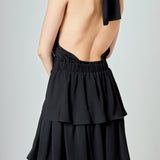 Criss Cross Halter Maxi Dress