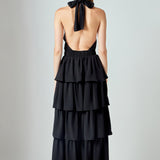 Criss Cross Halter Maxi Dress