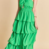 Criss Cross Halter Maxi Dress