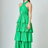 Criss Cross Halter Maxi Dress