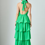 Criss Cross Halter Maxi Dress