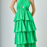 Criss Cross Halter Maxi Dress