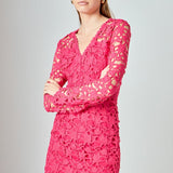 Long Sleeve Lace Mini Dress
