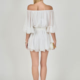 Ruffled Sleeve Romper