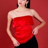 Strapless Satin Top