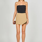 Contrast Single Wrap Skort