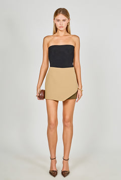 Contrast Single Wrap Skort